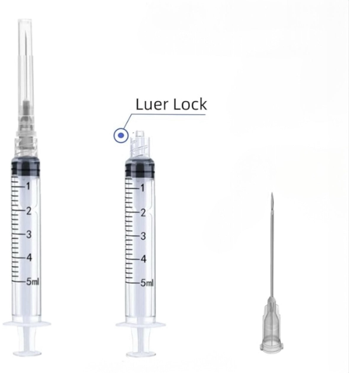 Syringes w/ needle (luer lock)