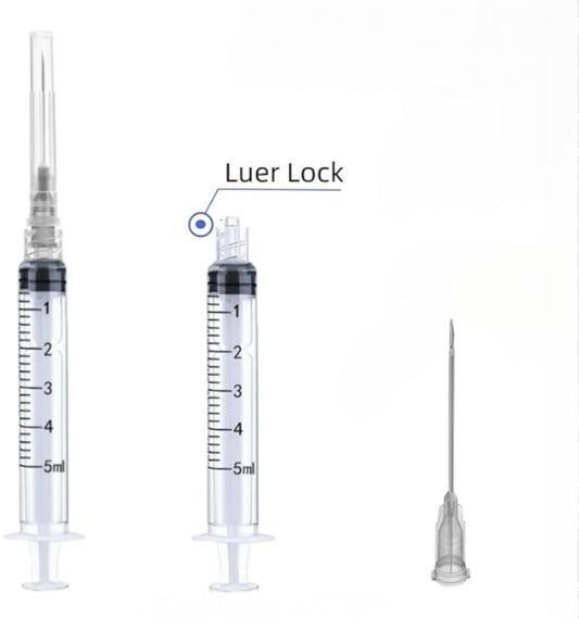 Syringes w/ needle (luer lock)